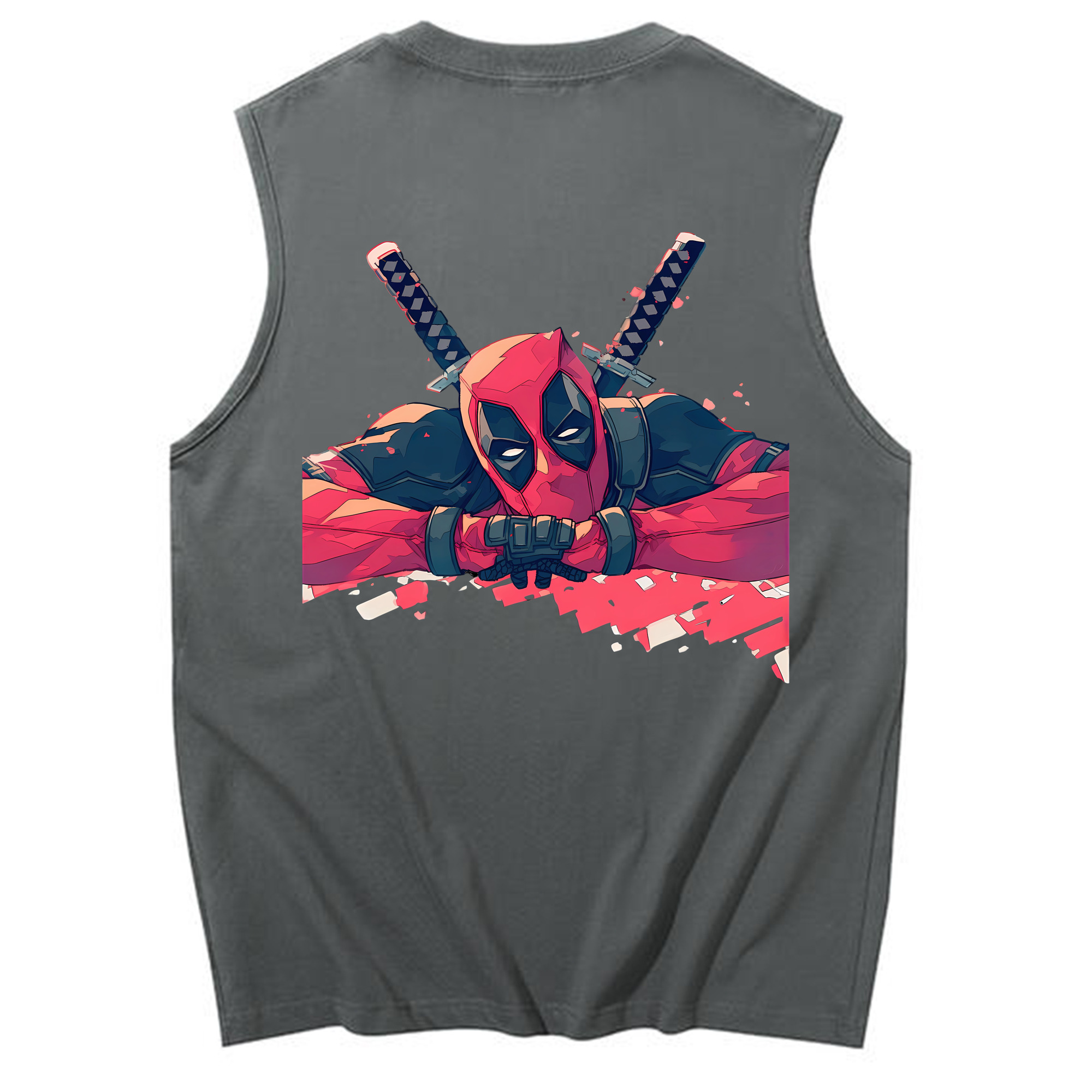 （画像用） Deadpool デッドプール コットン100％タンクトップ（背面プリント）